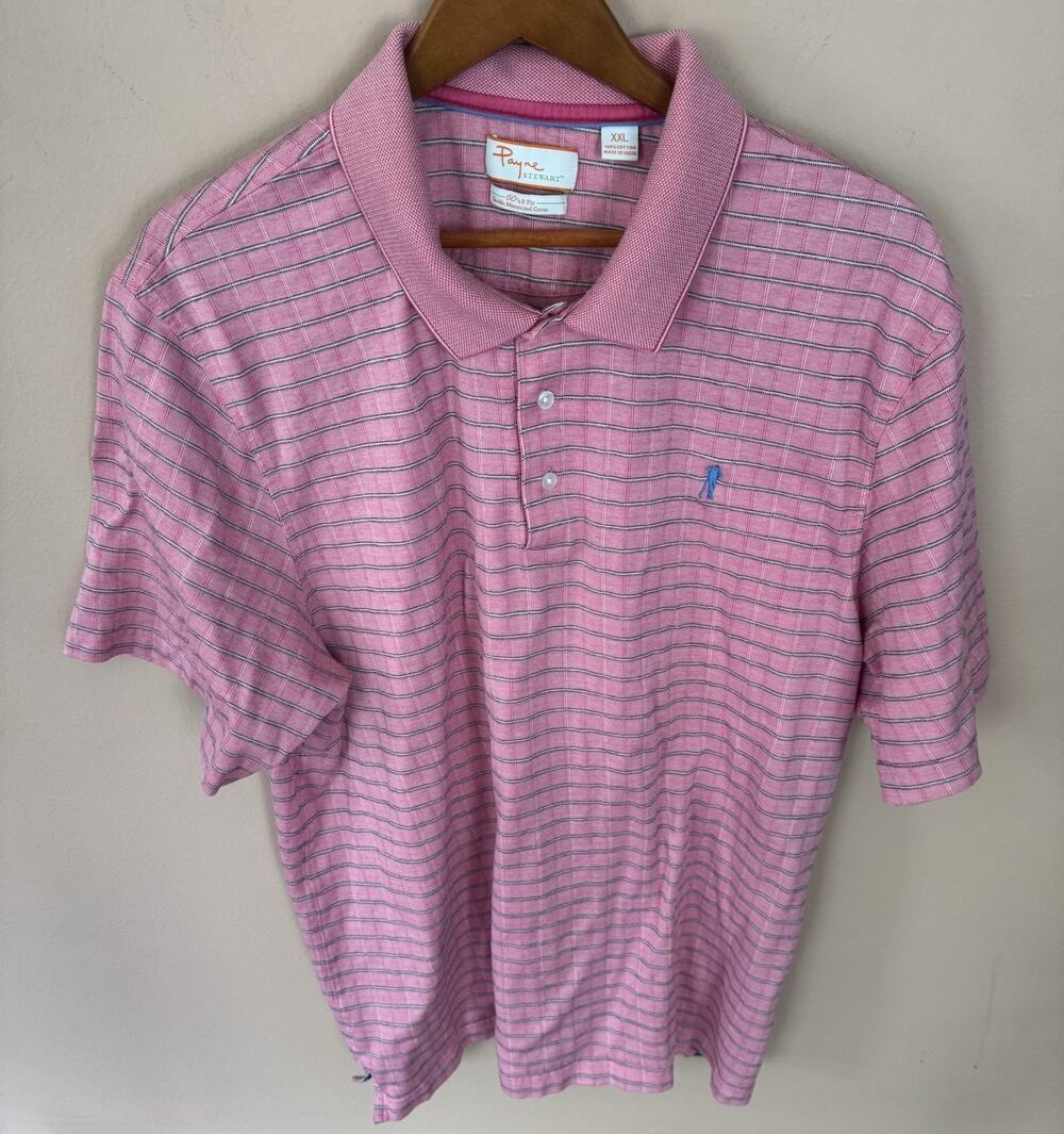 Payne Stewart Men’s Golf Polo Short Sleeve XXL Activewear Shirt